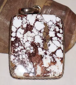 Vintage Southwestern Wild Horse Turquoise & 925 Sterling Silver Halo Pendant - Picture 1 of 8