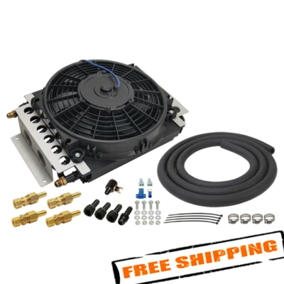 Derale 13900 16 Pass Electra-Cool Remote Transmission Cooler Kit, -6AN Inlets - Image 1 of 4