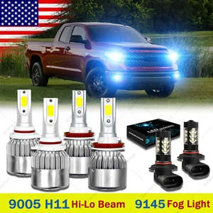 6x For 2007-2013 Toyota Tundra Combo LED Headlight Hi-Low Beam Fog Light Bulbs - Bild 1 von 10