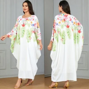 Oversized Women Ethnic Caftan Turkey Clothes Muslim Islamic Abaya Gown Arab Robe - Picture 1 of 14