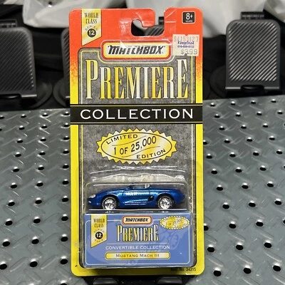 Matchbox Premiere Metallic Blue Mustang Mach III Series 12 Collection Ltd 1/25k - Image 1 of 4