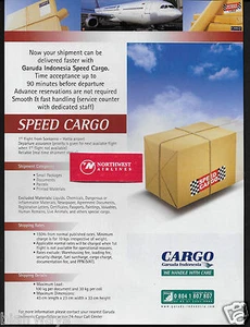 GARUDA INDONESIA 2008 SPEED CARGO LUFTFRACHT A330 HANDLE WITH CARE AD - Bild 1 von 1