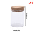 Glass Jar With Cork Lid Sealed Canister Food Storage Bottles Container Stora  Wb