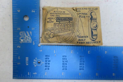 Placa de licença PreMax Pennant acessório superior aba suporte antigo NOS 1920 (2510 - Imagem 1 de 4