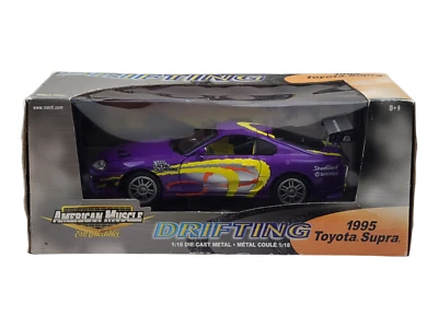 ERTL American Muscle DRIFTING 1:18 Scale 1995 Toyota Supra Diecast Tuner Car - Image 1 of 4
