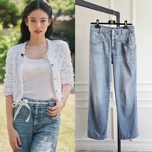 CHANEL 25P 25M JENNIE, COCO EMBROIDERY JEANS FR38 - Picture 1 of 10