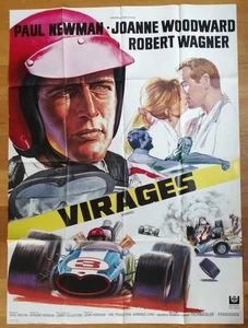 VIRAGES WINNING paul newman affiche cinema originale 160x120 cm F1 race car - Imagen 1 de 1
