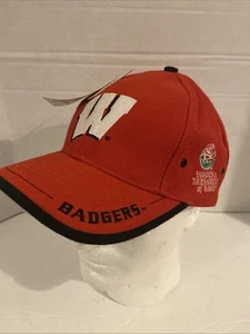WISCONSIN BADGERS LOGO ATHLETIC VINTAGE ROSE BOWL HAT, CAP, RED NWT - Picture 1 of 6