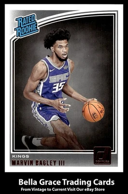 2018-19 Panini Donruss Marvin Bagley III #168 Sacramento Kings Rookie NBA  - Image 1 of 2