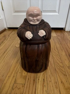 Vtg 12" MCM Treasure Craft Friar Monk Ceramic Cookie Jar THOU SHALT NOT STEAL - Picture 1 of 19