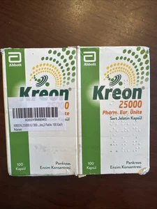 KREON 25000, UI 300mg, 100 cápsulas cada caja - Lote de 2 - Imagen 1 de 13