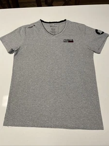 Fried Denim Embro Gray Button Tee Shirt Large L - Bild 1 von 8