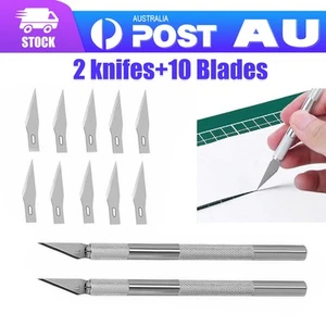 2Pack 10×Blades Precision Carving Craft Knife Hobby Knife Steel forDIY Art Kit B - Picture 1 of 9