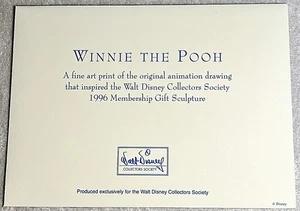 Walt Disney Collectors Society Fine Art Animation Drawing "Winnie the Pooh"  5x7 - Picture 1 of 3