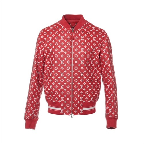 LOUIS VUITTON（LV） Louis Vuitton × Supreme Giacca di Pelle 48 Uomo Rosso HDL90ED0S