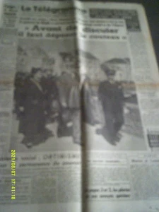1960 TELEGRAMME DE BREST VISITE GENERAL DE GAULLE BRETAGNE ET ILE DE SEIN - Picture 1 of 11
