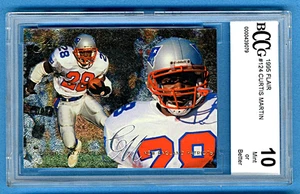 1995 Flair #124 Curtis Martin BCCG 10 Mint - Picture 1 of 2