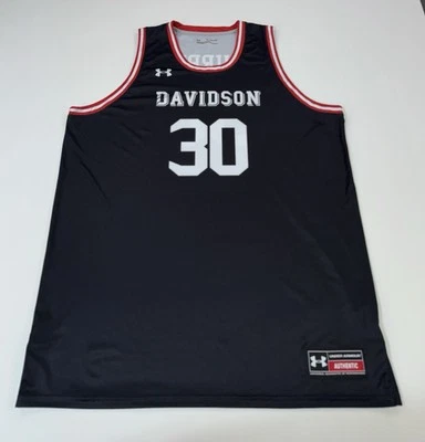 Authentic Under Armour Stephen Curry Davidson Wildcats NCAA College Jersey 3XL - Image 1 of 4