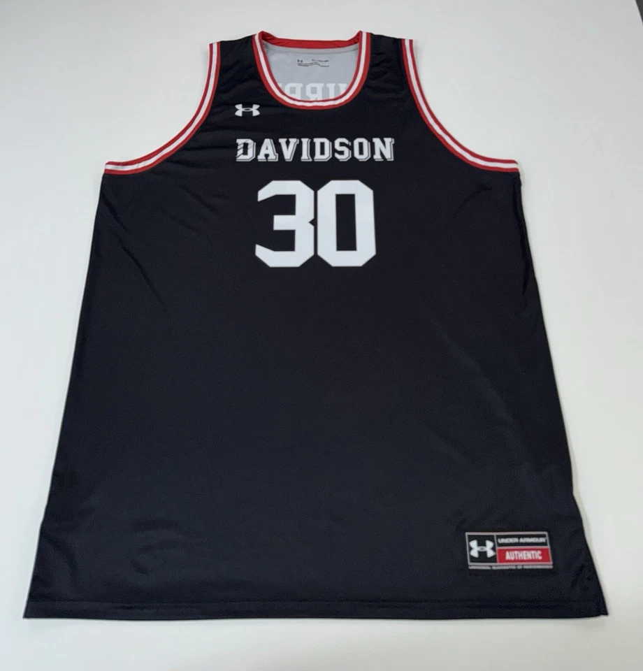 正品 Under Armour Stephen Curry Davidson 野猫 NCAA 大学球衣 3XL — 第 1/4 张图片
