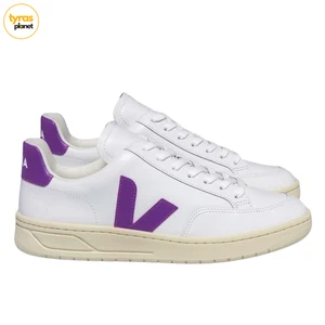 Veja V-12 Scarpe da Ginnastica in Pelle Extra Bianco Cosmos TAGLIA 6 - NUOVE - Foto 1 di 10
