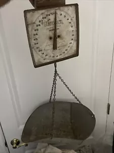Vintage Hanging Dairy Scale Hanson Mod # 600 Bin Mercantile Farm House - Picture 1 of 5