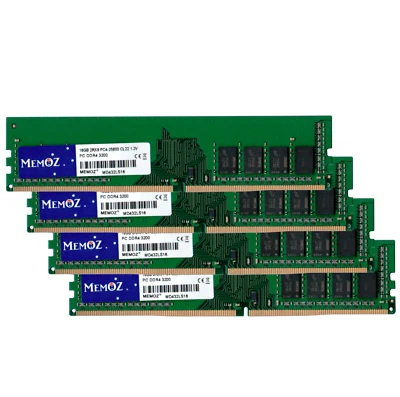 MEMOZ 64GB DDR4 3200 MHz (4x16GB) Desktop PC RAM Memory DIMM PC4 25600 288 UDIMM Pins