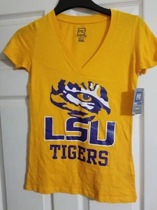 LSU Fighting Tiger Small 3/5 Shirt Pro Edge Etikett liest Junioren (Damen) SCHÖN $ - Bild 1 von 8