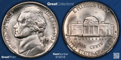 1938 S Jefferson Nickel NGC MS 66 FS Gem Coin 5C - Image 1 of 3