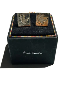 Paul Smith Sterling Silver Crystal Dove Peace Men’s Cufflinks - Picture 1 of 3