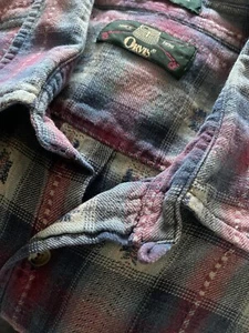 Orvis Shirt Mens XL Loop Collar Button Up Navajo Aztec Vintage - Picture 1 of 6