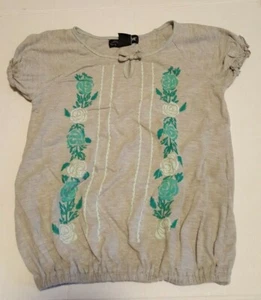 CAMISA CAMPESINA JORDACHE NIÑA GRIS TALLA MED 7-8 DE COLECCIÓN LINDA - Imagen 1 de 4