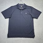 Footjoy Polo Shirt Mens Medium Navy Blue Performance Stretch Golf Logo M