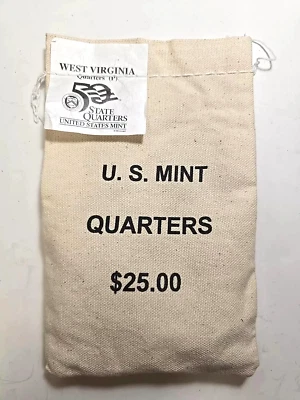 2005 P - West Virginia State Quarters Original Mint Sewn Bag- Unopened Box QM4 - Image 1 of 2