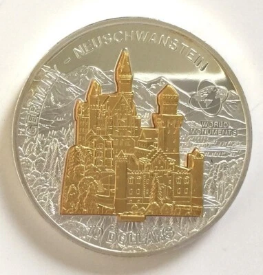 Cook 2006 Ludwig's Castle 10 Dollars 1oz Silver Coin,Proof - Image 1 of 3