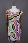 Emilio Pucci Multicolor Abstract Short Sleeve Bodycon Dress Size I 38 / Usa 4