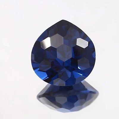 Natural Cornflower Ceylon Blue Spinel Heart Loose Gemstone Football Cut 12x12 MM - Image 1 of 4
