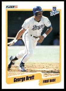 1990 Fleer 103 George Brett   Kansas City Royals  Baseball Card
