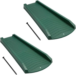2-Pack Decorative Downspout Green Splash Block Rain Gutter Drain Extender, 2-Pac - Picture 1 of 7