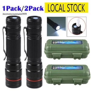 35000000 lumens Small LED Mini Flashlight Pocket Super Bright Torch Rechargeable - Picture 1 of 24
