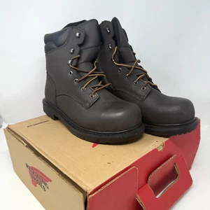 Worx by Red Wing Steel Toe Tie Work Boots Size 8WW #5808 - With Box - Picture 1 of 8