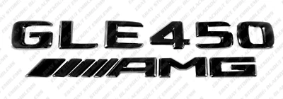 Trunk Black Emblems Badges Logos Letters New for Mercedes-Benz GLE450 AMG W166 - Image 1 of 4
