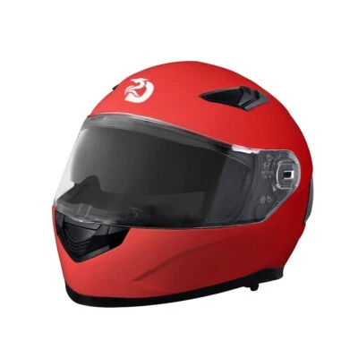 Integralhelm Motorradhelm Fullface Helm ECE22.06 Doppelvisier Erwachsene Rot - Bild 1 von 4