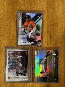 (3) 2022 Topps Chrome Rylan Bannon Baltimore Orioles Rookie Lot - Picture 1 of 1
