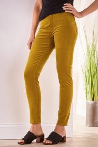  Weiche Umrandung Cord hohe Leibhöhe Skinny Damenhose senffarben 10 neu mit Etikett $ 90 - Bild 1 von 2
