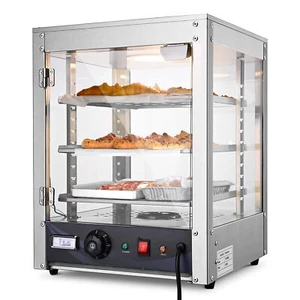 WeChef 15" Commercial Food Warmer 3-Shelf Countertop Catering Pizza Display Case - Bild 1 von 8