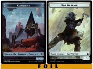 1x MTG - CONSTRUCT \\ KOR WARRIOR TOKEN #10/04 - FOIL - Zendikar Rising - Picture 1 of 1
