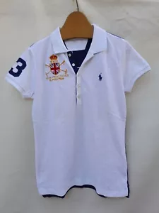 Ralph Lauren Sport Rugby Shirt Damen M weiß Team Challenge gesticktes Logo - Bild 1 von 12