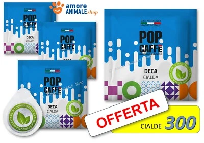 300 Cialde → POP Caffè - Cialda Carta Filtro ESE 44 - Caffe Deca, DECAFFEINATO