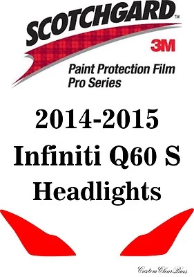 Película de protección de pintura 3M Scotchgard serie Pro compatible con Infiniti Q60 S 2014 2015  Foto 1 de 3