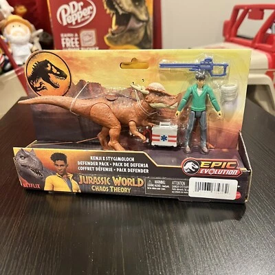 NUEVO Jurassic World Chaos Theory Kenji & Stygimoloch Defender Pack Foto 1 de 4